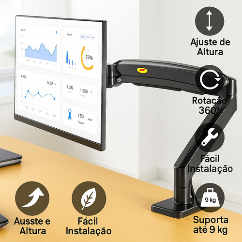Suporte Articulado Tomate Mt-18 12 A 27 Mesa Ergonômico