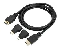 Comprar Cable Hdmi A Hdmi + Micro Hdmi + Mini Hdmi 3 En 1 Full Hd 