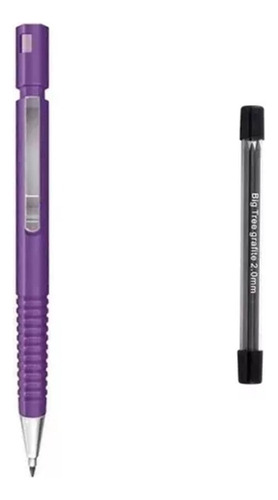 Kit Lapiseira Tecnocis 2.0 Roxa+grafite+borracha Tecno Lilás