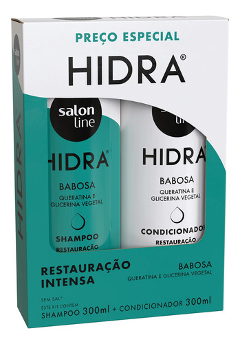  Kit Hidra Babosa Shampoo e Condicionador 300ml