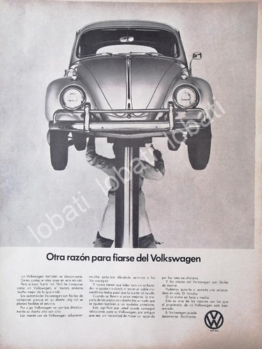 Cartel Vintage Autos Volkswagen Vocho 1967 /657 (t. Grande)