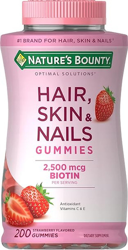 Nature's Bounty Hair, Skin and Nails Com Biotina - Cabelos, Pele E Unhas - 200 Gomas