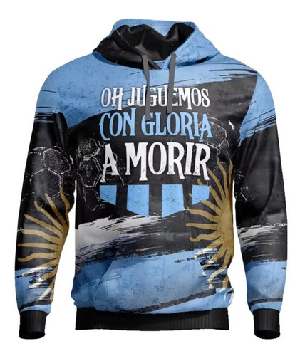Imagen 1 de 4 de Buzo Hoodie Argentina Mundial Mod 2 Irarte