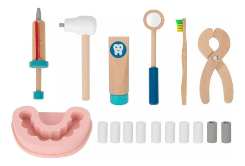 Set De Dentista Juguete De Madera En Valijita