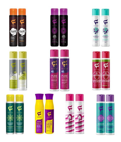 6 Kit Mix De Shampoo E Condicionador Fashion 12 Itens