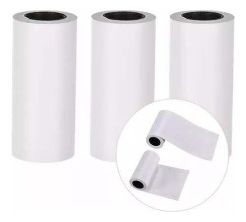 3 Rollos Papel Adhesivo Impresora Térmica Etiquetas 57x30mm