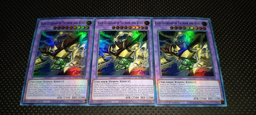 Set 3 Cartas Gate Guardian Of Thunder And Wind 