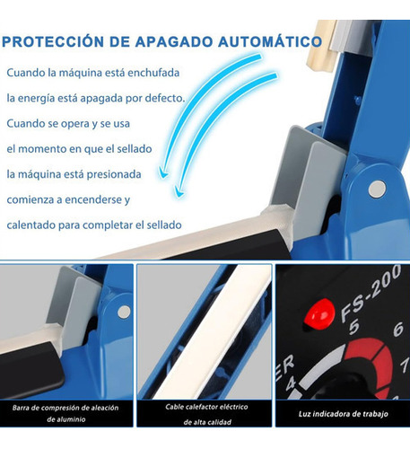 ~ Sellador De Bolsas 30cm 150w Lagom T200 Ancho De 3mm