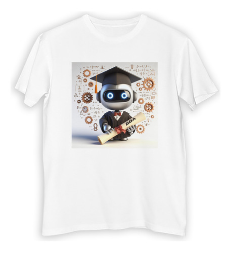 Remera Hombre Robot Licenciado Egresado Recibida Facu M2