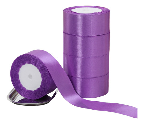 Z 5 Rollos Satinado Decoracion Colores Cintes 4cm 112.5
