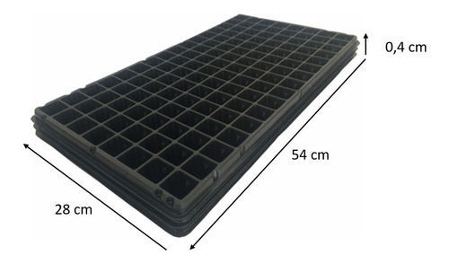 Bandeja Mudas 128 Células Fundo Piramidal - 50 Unidades