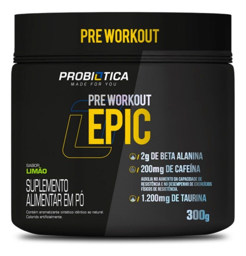 Epic Pre Workout (300g) - Sabor: Limão Limão