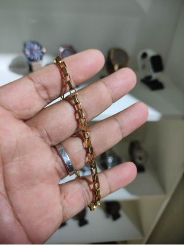Imagem 5 de 6 de Pulseira Aço Inoxidável Dourada Cartier 3mm