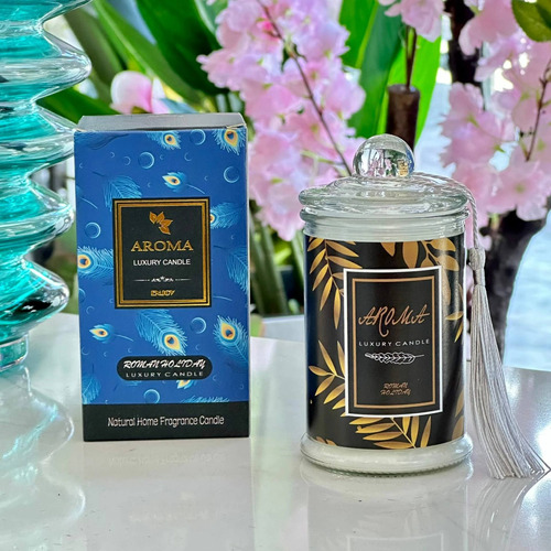 Vela Aromática En Frasco Luxury Candle Aroma Blue