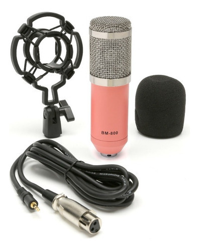 Microfono Profesional Youtube Set Estudio Video Juegos Bm800 Rosa