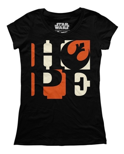 Imagen 1 de 4 de Rebel Hope Mujer Playera Star Wars Disney Edición Limitada 