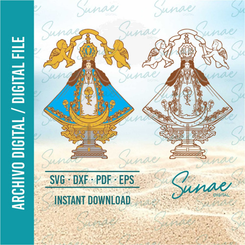 Vector Virgen De San Juan De Los Lagos Svg/dxf/eps/pdf