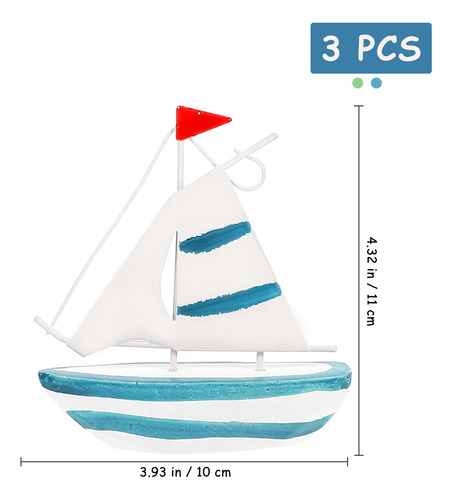 Decoración De Velero Mediterráneo Con Temática Oceánica, 3 P