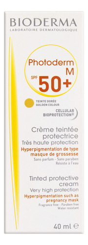 Protetor Solar Creme FPS 50 sem Perfume Bioderma Photoderm M Caixa 40ml