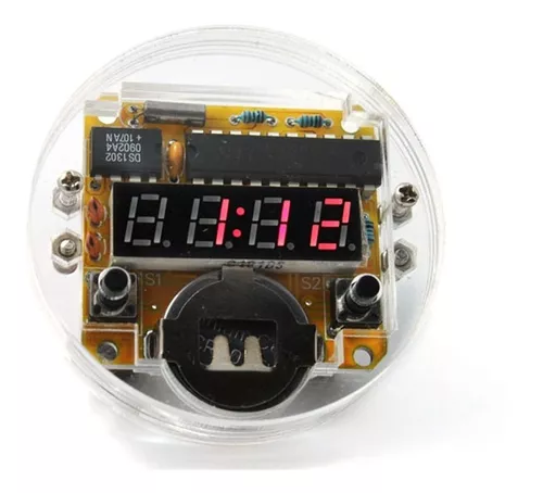 Kit Para Armar Reloj Led Digital Electrónico 1 Chip Diy