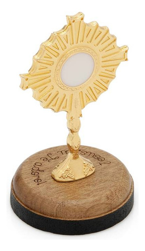 Adorno Enfeite Mini Ostensório Eucarístico Com Pedestal