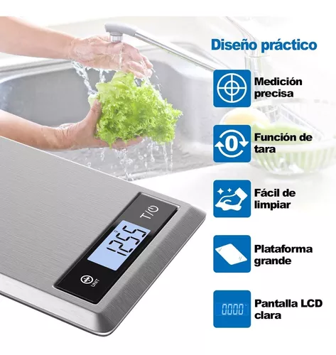 Bascula Cocina digital precision Bluetooth balanza dietetica control  calorias