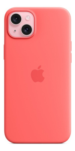 Funda De Silicona Apple Magsafe iPhone 15 Plus Color Guayaba