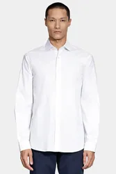 Camisa Aramis Slim Tricoline Algodão Manga Longa Branco - R$ 166,36
