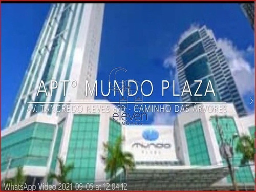 Imagem 2 de 14 de Apartamento Para Venda Mobiliado No Caminho Das Árvores (mundo Plaza) 2/4 Sendo 2 Suítes 90 Metros - 2 Vagas De Garagem - Set21 - 70058562
