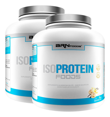 Kit 2x Iso Protein 2kg (whey Protein Isolado) Sabor Baunilha