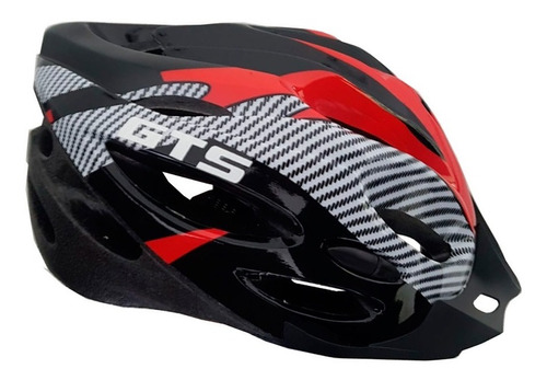 Capacete Com Sinalizador De Led Ciclismo Bike Vermelho Gts