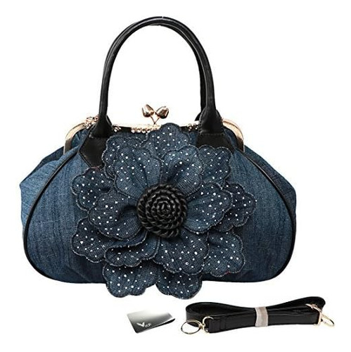 Kilofly Bolso Bandolera Para Mujer Con Diseño De Flores Gran