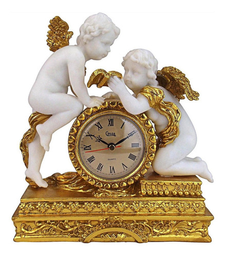Design Toscano Chateau Carbonne Querubín Manto Reloj