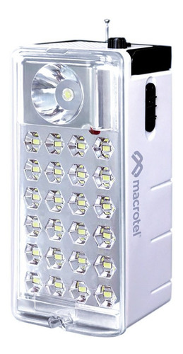 Lámpara de emergencia Macrotel MS-6750R LED con batería recargable 6W blanco