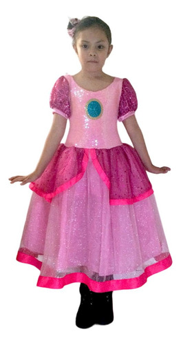 Vestido De La Princesa Peach De Lentejuela