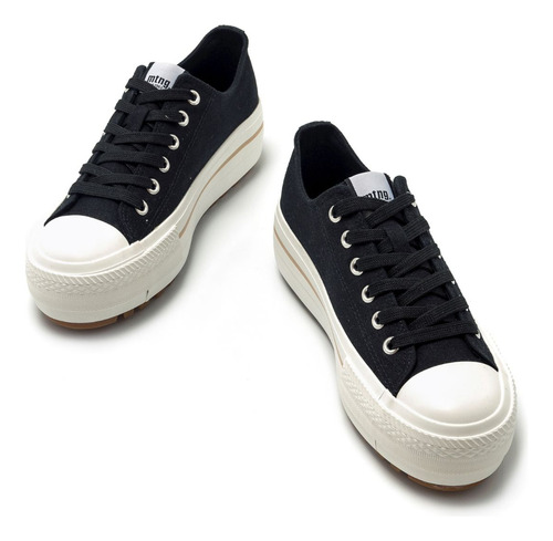 Tenis Mustang Bigger T Negro Mujer Casual