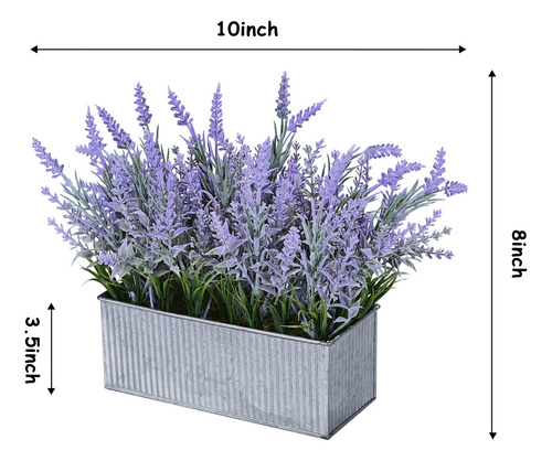 Planta Artificial De Lavanda En Maceta De Hierro