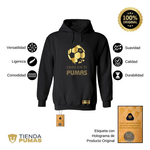 Sudadera Hombre Hoodie Pumas Unam Ed Limitada 2 Creo En Ti