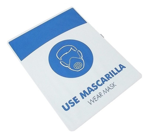 Imagen 2 de 2 de Aviso Letrero Señal Uso De Tapabocas Mascarilla 21x16
