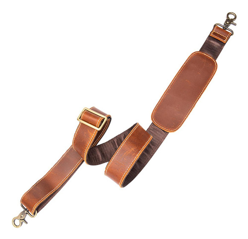 Alça De Bolsa De Couro Com Gancho De Metal Alça De Marrom