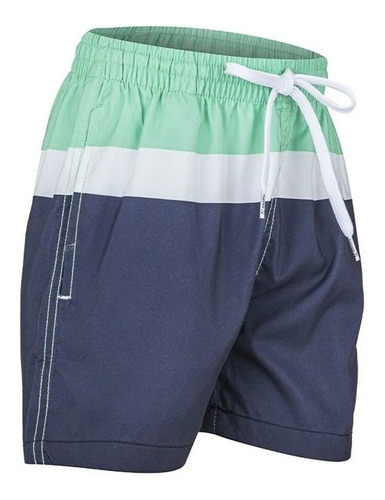 Short Topper Baño Slim Boys Verde Azul Niño