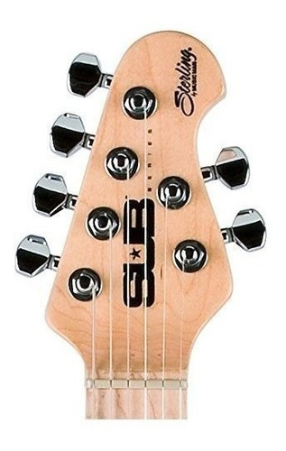 Guitarra elétrica Sterling Sub Series AX3 de madeira maciça transparent red translucent com diapasão de bordo