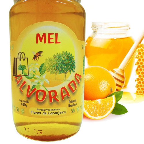 Mel Alvorada Florada De Laranjeira 4un. Vidro 430g