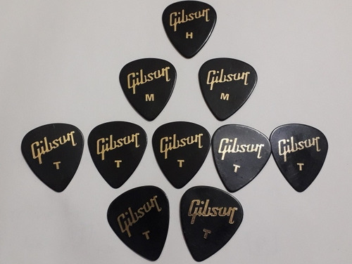 Pack X 10 Púas Gibson H , M Y T 