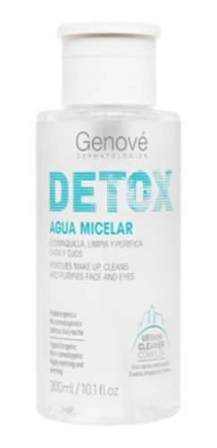 Detox Agua Micelar Genové Limpieza C/bomba Inversa 300 Ml