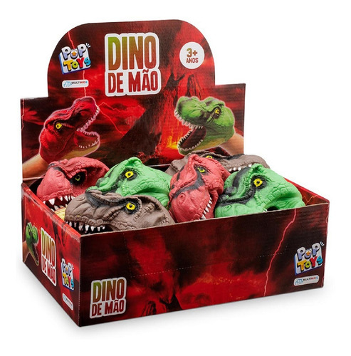 Kit Fantoche Dinossauro De Mão + Dinossauro Agarra Multikids