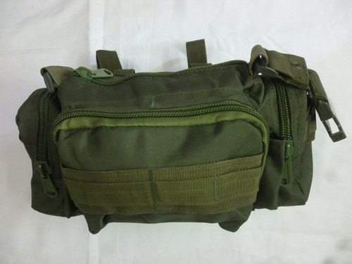 Canguro Tactico Militar Camping Trekking Color Verde Militar
