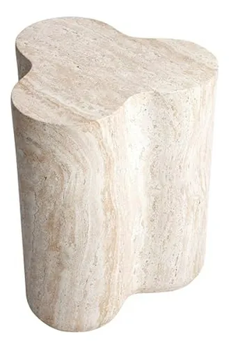 Mesa Lateral De Piedra Travertino Italiano 14 4 X13 8 X17 8