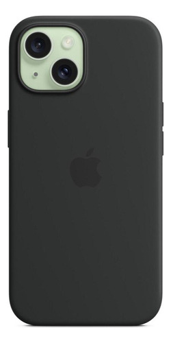 Capa Com Magsafe Para iPhone 15, Apple, Silicone, Preto