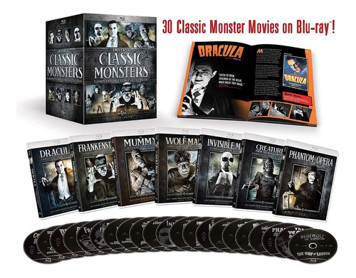 Imagen 1 de 5 de Blu-ray Universal Classic Monsters Collection / 30 Films